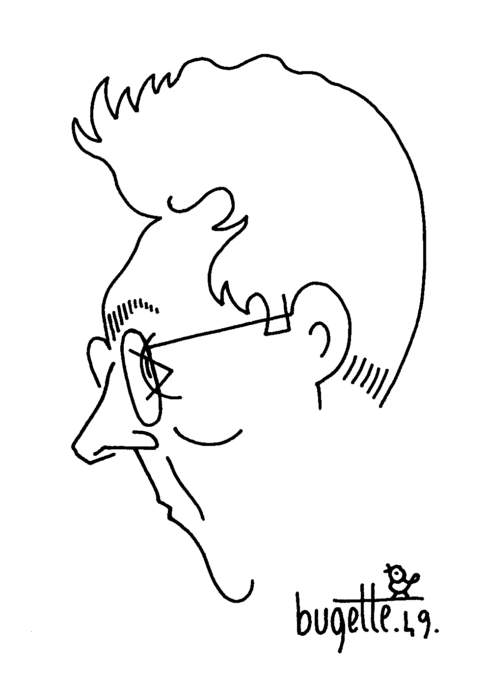 André Popp/caricaturé par Bugette 1949 